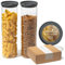 HATTY HAYS Vorratsgläser mit Deckel Set [2x 1700ml] aus Glas & Silikon | Gewürzgläser stapelbar, luftdicht, mottensicher BPA-frei | Vorratsdosen mit Deckel transparent Küche & Waschmittel Aufbewahrung