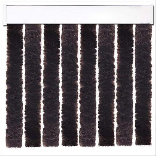 P T PERTONI TENDE Tenda in ciniglia per roulotte (lunghezza 205 x 70 cm larghezza, nera)