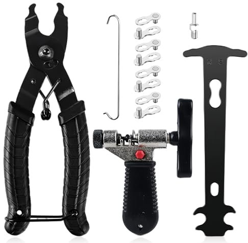 MEYAGOT Kettennieter Fahrrad, Kettenschloss Zange, Fahrradkette Werkzeug Set, Miniatur Werkzeug, Multifunktionales Reparatur Set für 6-12 Gang Ketten, Compact Design, hochwertig und langlebig