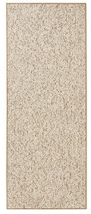 Teppich Boss - Design Teppich Wolly in Woll-Optik Beige Braun, Größe:80x300 cm