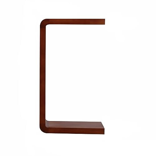 LAMEDOAT U-förmiger Beistelltisch, Kleiner Beistelltisch aus Naturholz, Sofa, Laptop, Beistelltisch, Moderne Einfachheit, Couch, Kaffee-Esstisch für Snacks, Getränke, für Wohnzimmer, Schlafzimmer (FA