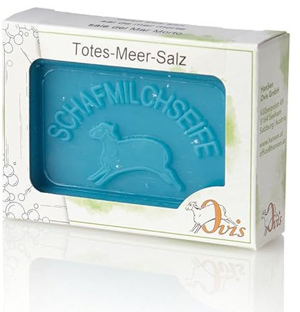 Schafmilchseife Ovis Verpackt 100g TotesMeer Salz Naturseife Seife Schafmilch Ohne Zusätze Empfindliche Haut Reinigung und Pflege