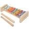 WOOMAX 33057 Xylophon aus Holz, Musikinstrumente für Kinder, 8 Metallblätter, inklusive 2 Drumsticks, weiche Farben, FSC-Zertifiziert, sensorisches Spiel, Lernspielzeug, ab 12 Monaten