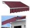 Ausziehbare Markise, Sonnenschutz, 6 x 4 m, wasserdicht, Polyester, Rot