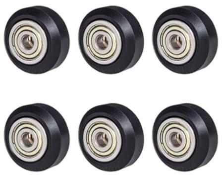6 Stück Ender 3 Rollen Kugellager 3d Drucker POM Rad für Ender 3 V2/Neo,Ender 3 S1,Ender 5/6/7,CR6 SE/CR10 Smart Pro/CR10S Pro V2,Kobra,Vyper,Chiron,Neptune,Aquila Series,Tevo Tarantula