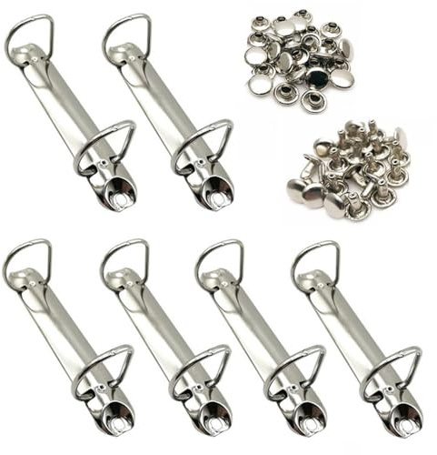 2 Ring Binder Mechanismus, 6 Stück D-förmiger Metallclip 2 Ring Bindemittel Ersatz, Metall-Clip-Ringbuch für Papieraufbewahrung, Ordner, Planer, Zubehör