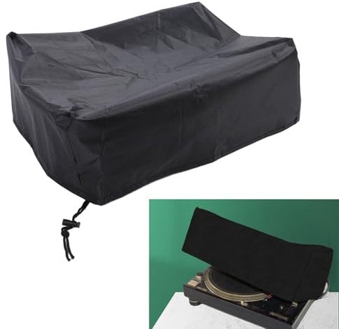 Housse de Protection pour Platine Vinyle, Matériau en Tissu Oxford Anti-rayures, Facile à Nettoyer et Peu Encombrant, Housse Anti-poussière pour Platine Vinyle