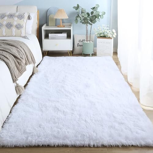 GOUSUN Orientteppich 170 x 240 cm rutschfeste Rückseite Teppich für Das Wohnzimmer Wohlfühlfaktor Und Komfort für Kinderzimmer, Weiß