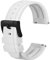 Anbeer bracelet en silicone de haute qualité, 20mm bracelet en caoutchouc à démontage rapide pour les hommes et les femmes, Blanc avec boucle noire