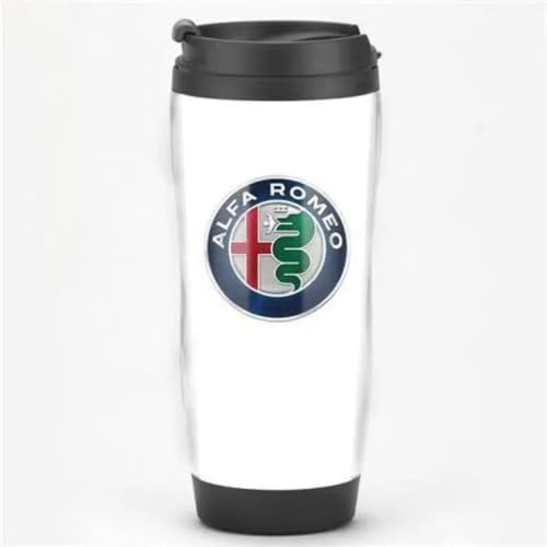 Insulated Cup For Alfa Romeo 156 GTA Sport Wagon, Stainless Steel With BPA Free Easy,Travel Mug,Leakproof Tumbler with Leakproof Lid,Car Gifts For man and woman,White