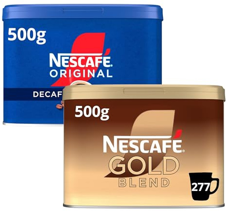 NESCAFÉ Gold Blend 500g & Orignal Decaf 500g Instant Coffee Tins