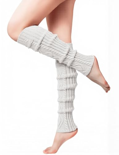 Becotal Langer Stulpen für Damen und Mädchen, Knöchelwärmer Beinwärmer Acrylic Stricken Stulpen Beinstulpen Beinwärmer Kniestrümpfe Legwarmers Strümpfe Overknees