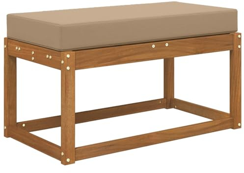 vidaXL Sitzkissen für Outdoor Taupe 80 x 40 x 8 cm 100% Polyester, Outdoor Kissen, modernes, reißfestes Design, stylisches Sitzkissen, Polyester Deko, weiches Zipper-Kissen