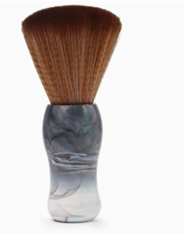 Brrnoo Barber Brush, Neck Duster, 6.22x1.57x1.57in for Men Hair Cleaning Plastic Handle Gentle Beard Cleaning Brush Grooming Tool (Ink Color)