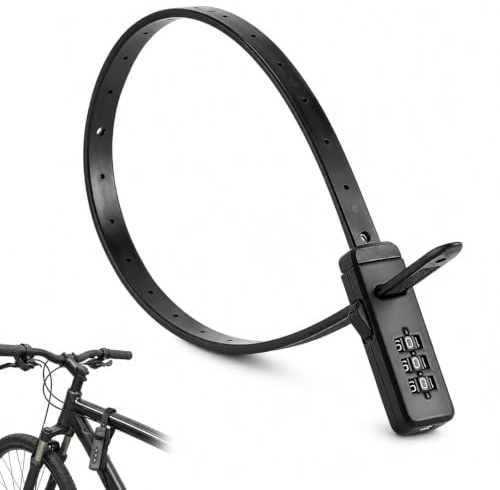 Heropen Multi-use Security Tie & Bike Lock, 3-Digit Combination Bike Lock | Compact & small cable lock combo bike lock, motorcycle helmet locks, bicycle accessories scooter stroller ski, black 22.5in