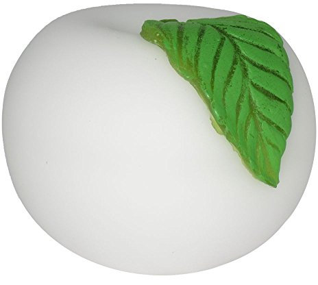 tradingbay24 Apfelkerze Velours matt Handarbeit Ø 10 cm Handmade Dekokerze Kugelkerze Obstkerze (weiß)