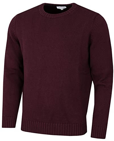 Calvin Klein Mens Campus Crew Neck Sweater - Burgundy - L