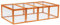 Pawhut Rabbit Run Wooden Rabbit Hutch Cage 6ft with Wire Mesh, Openable Roof, Play Space for Outdoor, 181 x 100 x 48 cm, Natural Wood Finish