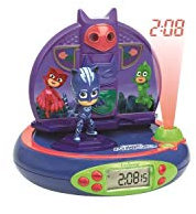 Lexibook PJ Masks Catboy Projektionswecke, Eingebautes Nachtlicht, Projektion der Zeit an der Decke, Soundeffekte, batteriebetrieben, Blau/Violett, RP500PJM