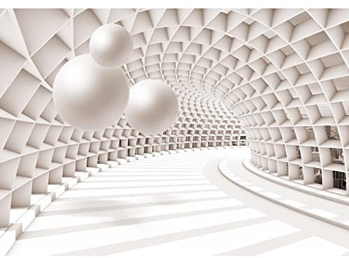 Runa Art Papier peint intissé 396 x 280 cm 3D Abstrakt | Toison Décoration Murale Salon Chambre á Coucherr | Fabrication Allemande | beige 9223012b