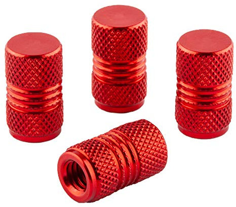 Bike Bits Presta-Ventilkappen – Verwendung auf Presta-/französischen Ventilen (Rot, Hamburger)