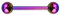 Brustwarzenpiercing Titan Frau Stab Kugeln nickelfrei Nippelpiercing Glitzer Rainbow-14mm