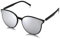 SOJOS Klassisch Retro Runde Sonnenbrille Damen Herren Groß Brille SJ2067 mit Schwarz Rahmen/Silber Linse