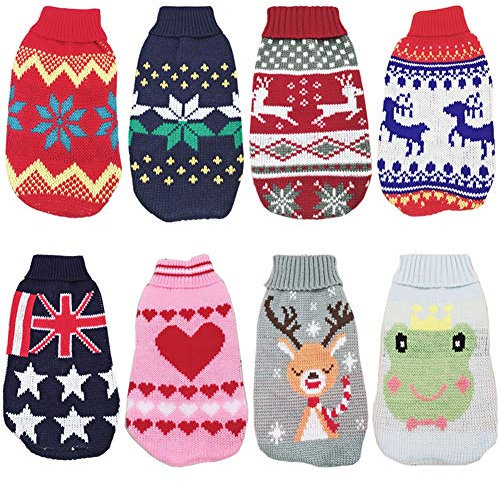 Dorime 1Pc Haustier Hund Pullover Pullover Winter warme Kleidung für kleine Hunde Chihuahua Shih Tzu Mops Outfits Welpen-Mantel-Jacke Hunde Haustiere Kleidung