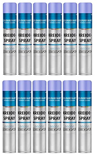 BAU DISCOUNT Colourfairy Kreidespray Sprühdose für Markierarbeiten weiß 12 x 750ml