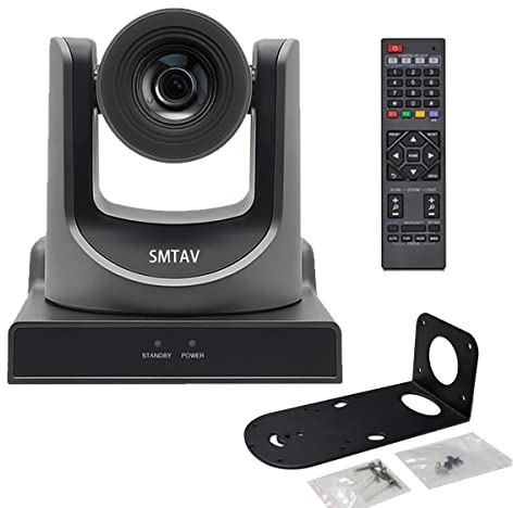 SMTAV NDI Streaming Camera 20X Optical + 16X Digital Zoom, High-Speed PTZ, 3G-SDI + HDMI Output, NDI Supported Video Conference Camera -