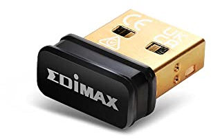 Edimax Wi-Fi 4 802.11n Adapter for PC *New Version* Wireless N150 Nano USB Adapter Dongle,150Mbps, Smallest Wi-Fi 4 Dongle, Win 11 Plug-n-Play, Mac OS, Linux, EW-7811Un V2, Black