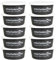 RL24 - Leckerlischale | Müslischale mit Deckel für Pferde | Futterschale zur Aufbewahrung von Leckerli & Pferdefutter | Leckerli-Dose in Grau | 10 Schalen á 5l (10er Set) | Pferdezubehör