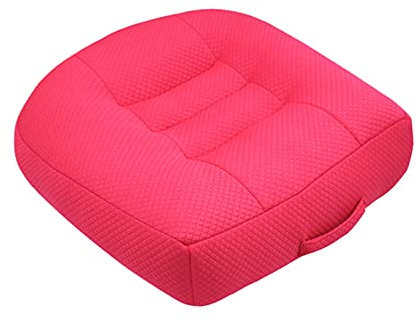 Sitzerhöhung Auto, Stuhlkissen 40x40, Extra Dicke Sitzauflage Auto, Erweitern Sie Effektiv Die Sicht Beim Fahren, auch für Esstisch Stühle/Bürostuhl/Rollstuhl/Gartenstühle/Sofa Rose Rot