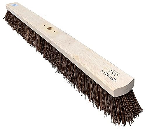 Newman and Cole 36” Wide Broom Outdoor, Extra-Large Heavy Duty Broom Sweeping Brush for Big Yards and Industrial Cleaning (36” Natural Bassine Siff Broom Head Only)…