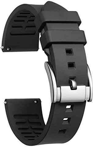 BINLUN Bracelets de Montres en Caoutchouc Fluoré à Libération Rapide Bracelet Montre Silicone 19mm 20mm 21mm 22mm 24mm Bracelet de Remplacement pour Montre Intelligente pour Homme Femme