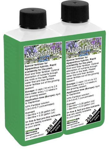 GREEN24 Engrais pour agapanthes, fertilisation d’agapanthes, engrais liquide de qualité supérieure de la gamme professionnelle