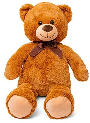 Orso Peluche Gigante 100 cm Orso Peluche gigante San Valentino Orso Peluche Gigante Con Cuore Altissima Qualita' Modelli Assortiti (Mario)