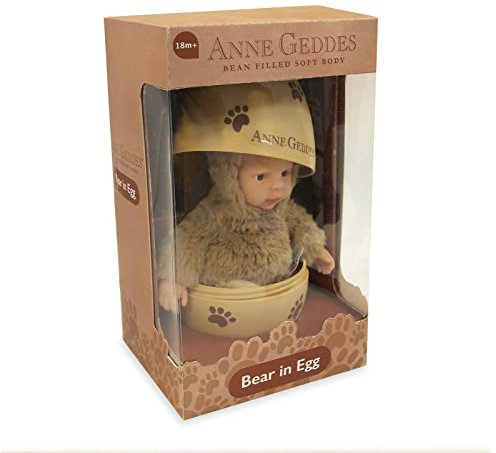 Anne Geddes Baby Puppe Bär im Ei, zimtbraun -23cm-