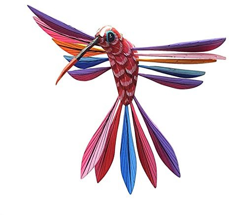 ALKIMIA INC Mexikanische Alebrije Kolibri-Holzschnitzerei, handgefertigte Skulptur (1, Standard)