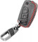 Leder Autoschlüssel Hülle für FIAT Panda Stilo Punto Doblo Ducato Minibus Grande Bravo 500 3 Tasten Auto Remote Shell