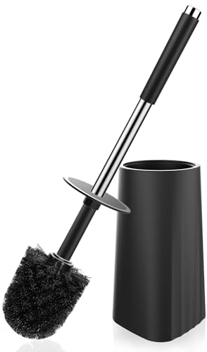 SetSail Toilet Brush, Compact Size Toilet Bowl Brush and Holder Toilet Brushes for Bathroom with Stainless Steel Handle Toilet Cleaner Brush with Durable Scrubbing Bristles, Splash-Proof