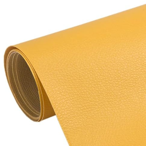 1 Stück 50 x 137 cm DIY PU Leder Selbstklebend Fix Patch Sofa Reparatur Subsidies PU Stoff Aufkleber PU Leder (gelb)
