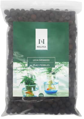 Malifea 2,7 kg Leca Blähton Kieselsteine Hydrokulturzubehör für Indoor-Gartenpflanzen (2,7 kg)