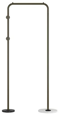 Porte-Manteaux sur Pied Porte-manteau En Fer Forgé Avec 2 Bases En Marbre Cintre De Couloir De Chambre Porte-manteaux De Sol De Maison Porte-vêtements De Salon D'hôtel ( Color : Black , Size : 60*150c