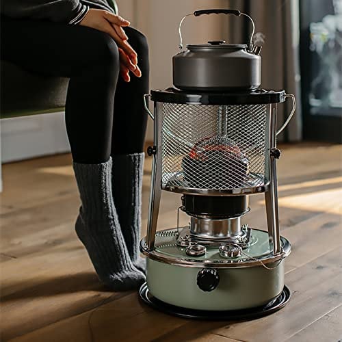 Petroleumofen Für Innenräume,Tragbarer Mobile Petroleum Heizung Ohne Strom Effizienter Petroleum Ofen Indoor für Camping Zeltheizung Kochen,Petroleum Heizung mit 2 Dochten
