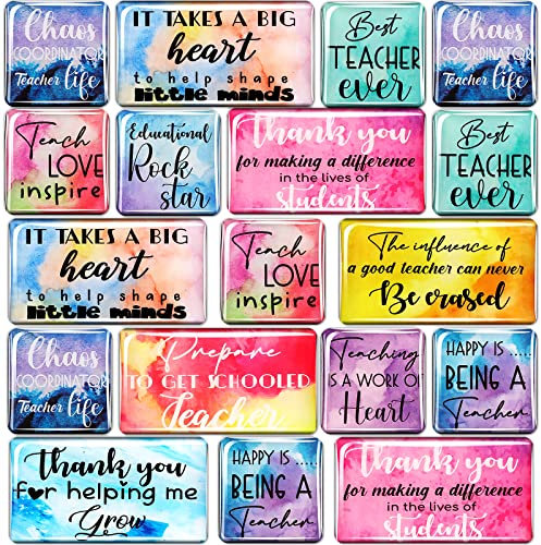 Oudain 36 Pcs Inspirational Fridge Magnets Watercolor Funny Refrigerator Magnets Bulk Motivational Gifts Encouragement Positive Magnets with Quotes for Classroom Whiteboard Locker Fridge Supplies