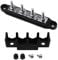 EMSea Stromverteilerblock mit 4 Pfosten Und 2 Schrauben, Stromverteilerblock Sammelschiene Stromverteilerklemmenblock für LKW Wohnmobile Boote Anhänger, Schwarz