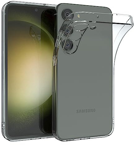 EAZY CASE Hülle kompatibel mit Samsung Galaxy S23 Schutzhülle Silikon, Ultra dünn, Slimcover, Handyhülle, Silikonhülle, Backcover, Durchsichtig, Klar Transparent