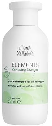 Wella Professionals Elements Renewing Shampoo ohne Sulfate und Silikone – beruhigende Haarpflege für empfindliche und juckende Kopfhaut – mit Aloe Vera und Vitmain E – 250 ml