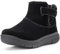 FitVille Winterstiefel Damen Extra Weit Winterschuhe Warm Gefüttert Schneestiefel Winter Kurzschaft Stiefel Schlupfstiefel mit Klettverschluss Rutschfest Outdoor Boots Schwarz 39 EU X-Weit